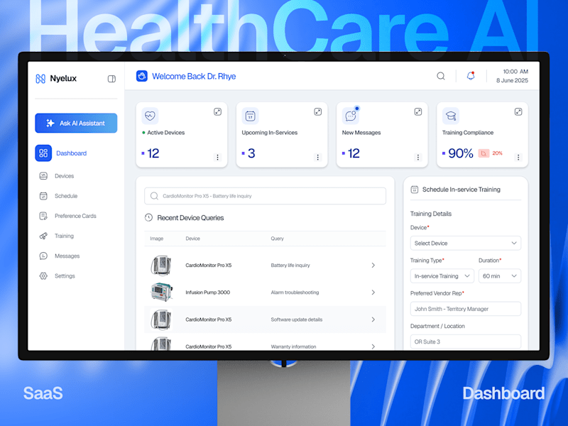 Cover image for Nyelux - $10M HealthCare AI SaaS Platform