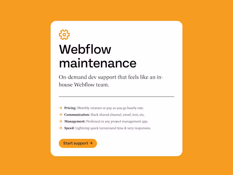Cover image for Webflow Maintenance →