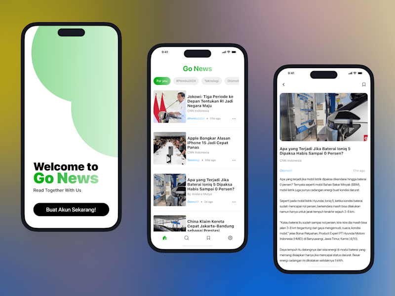 Cover image for Go News - UI/UX Design