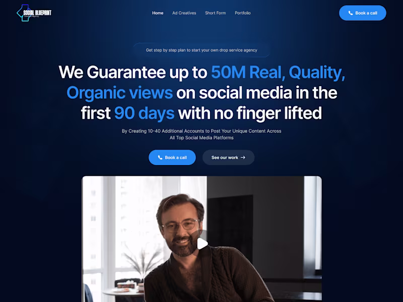 Cover image for Social Media Content Creation Landing Page
