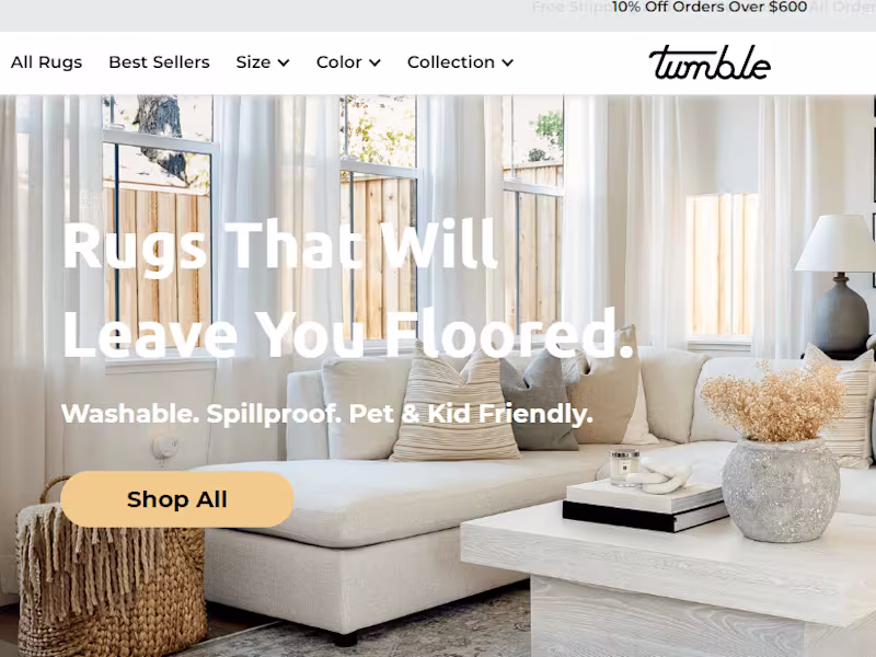 Cover image for Tumble - Spillproof & Washable Rugs