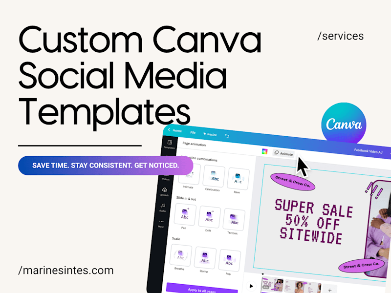 Cover image for Custom Canva Social Media Templates