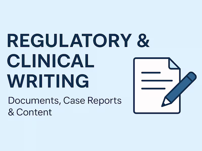 Cover image for Regulatory & Clinical Writing – Documents & Case Reports