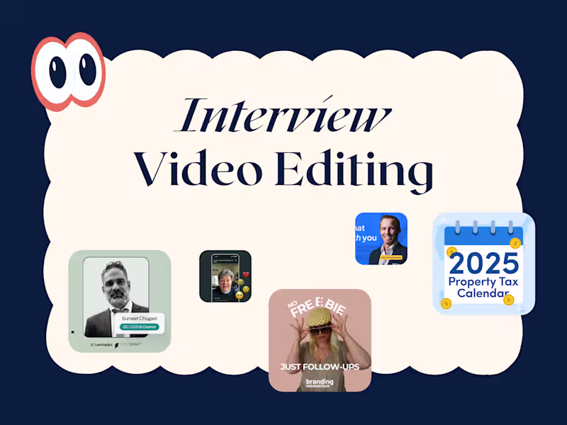 Cover image for Interview Video Editing | Ideal for Podcasts or Video series