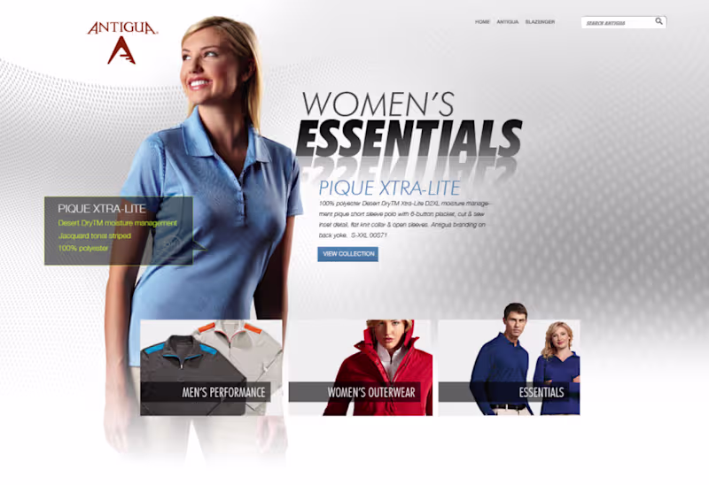 Cover image for Antigua Golf Apparel — custom
