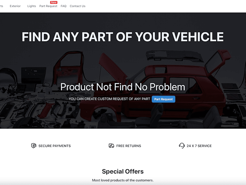 Cover image for Full Stack Web Application(AutoSpares)