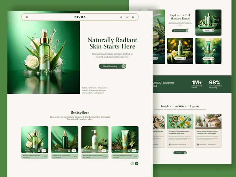 Cover image for Herbal Glow: E-Commerce Website for Skincare Products