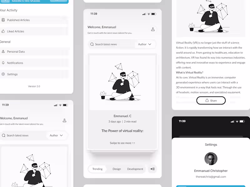 Cover image for Blog News Mobile UI Concept