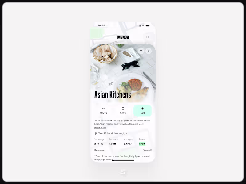 Cover image for Foodspot Details Mobile Screen.