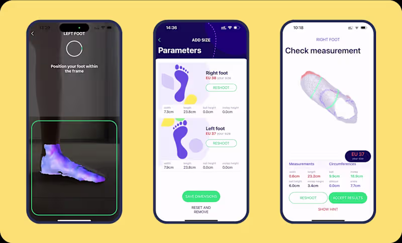Cover image for AI App - AISizer Pro (Enterprise Foot Scanning API)
