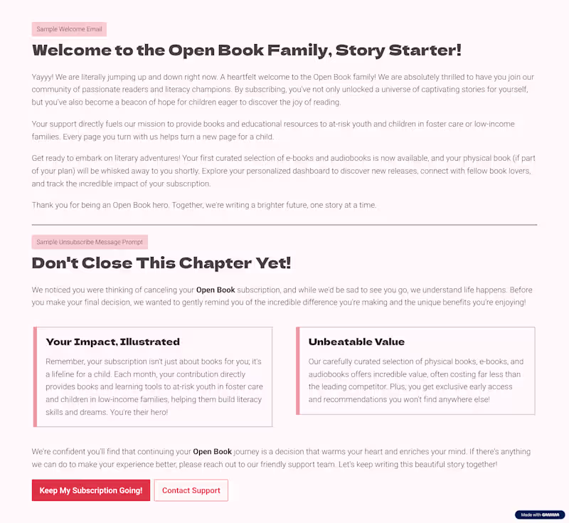 Cover image for Welcome Email and Attempted Unsubscribe