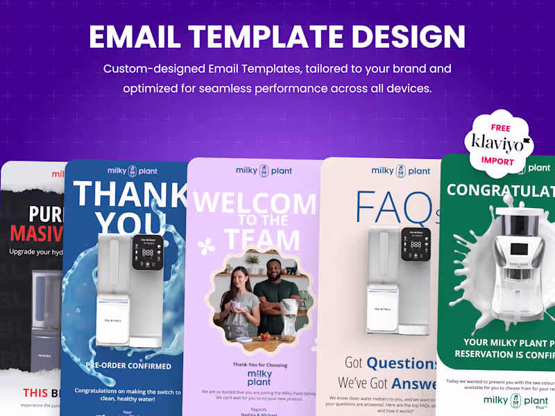 Cover image for Email Template Design (+Free Klaviyo Import) ✨