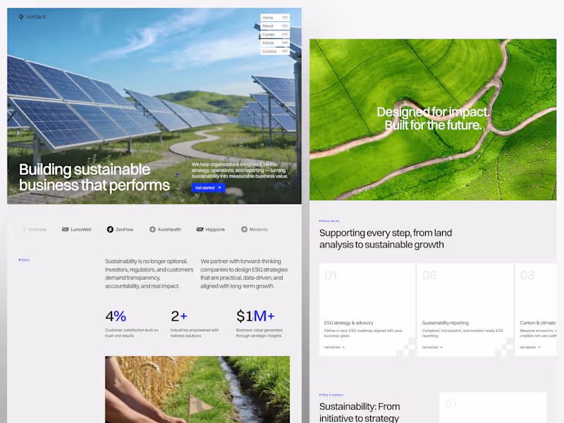 Cover image for Discover Stunning Framer Template: Verdantesg on Marketplace