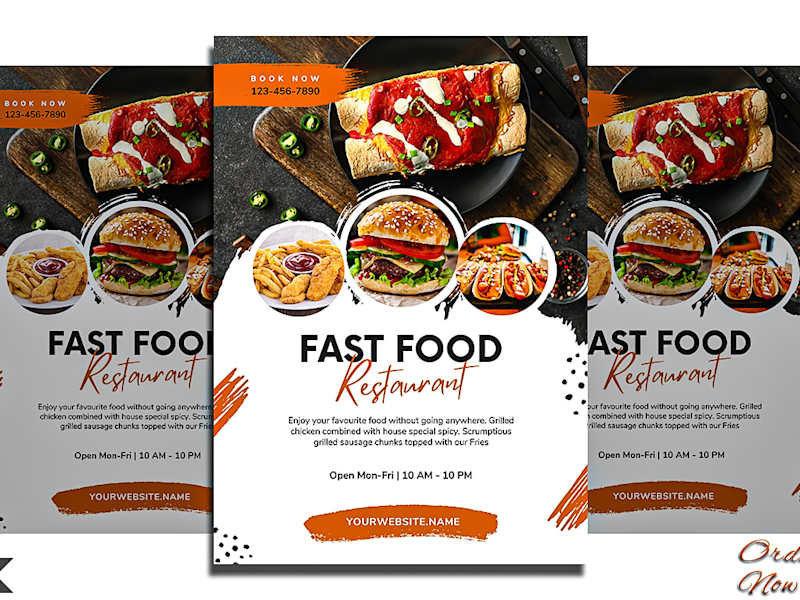 Cover image for I will design creative food flyer, party flyer, corporate flyer,