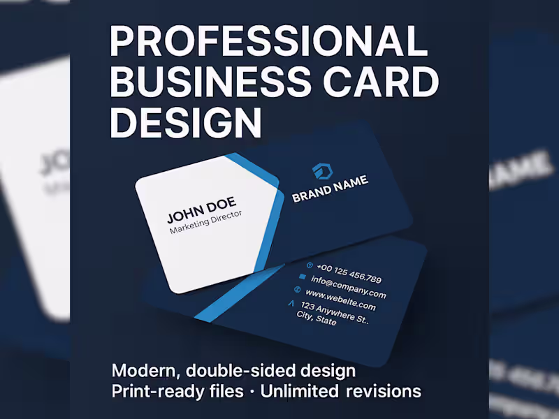Cover image for I will create double-sided business cards with a premium look.