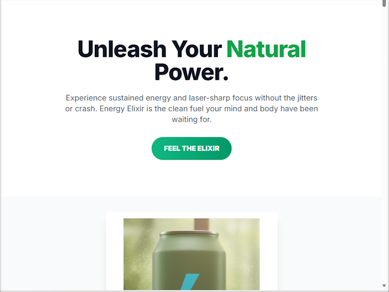 Cover image for Shopify Product Page – Energy Elixir