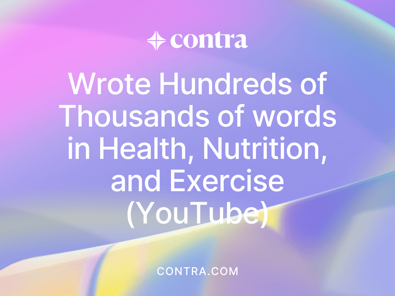 Cover image for Content Writing in Health, Nutrition, and Exercise (YouTube)