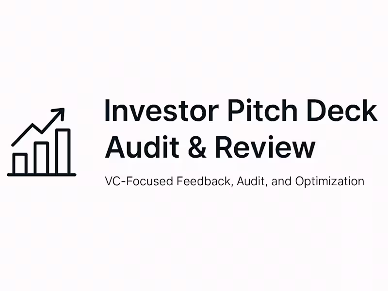 Cover image for Investor Pitch Deck Audit & Review