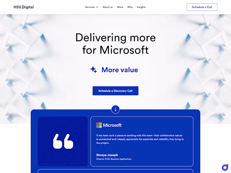 Cover image for Webflow Development of HSV Digital Website