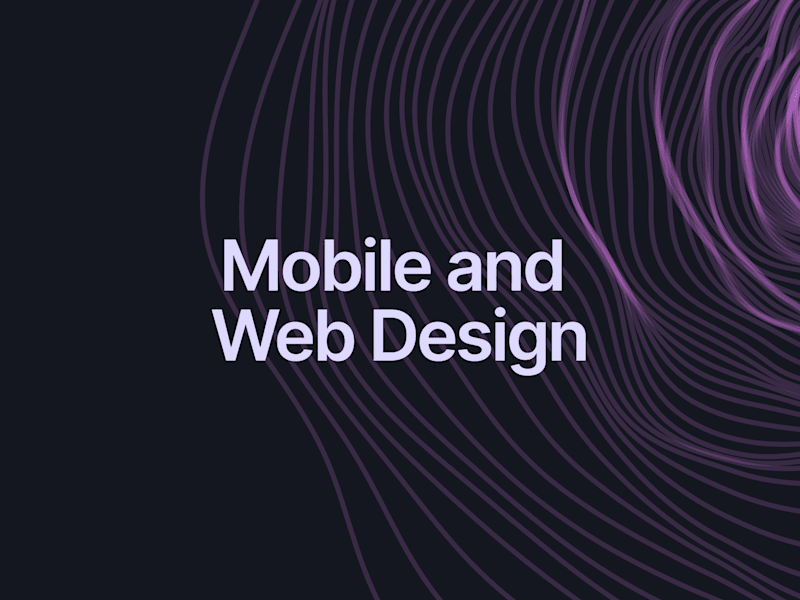 Cover image for Mobile and Web Design