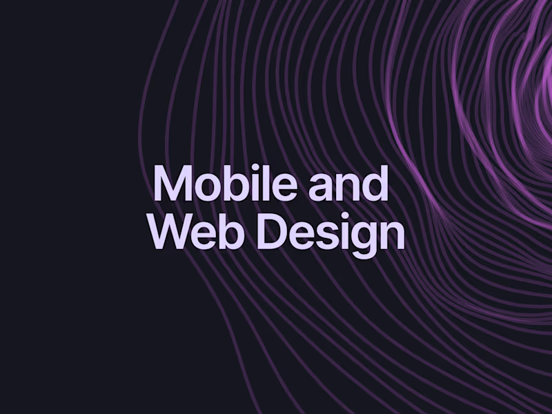 Cover image for Mobile and Web Design