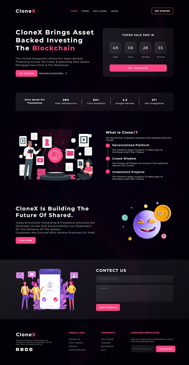 Cover image for NFT Website UI Design