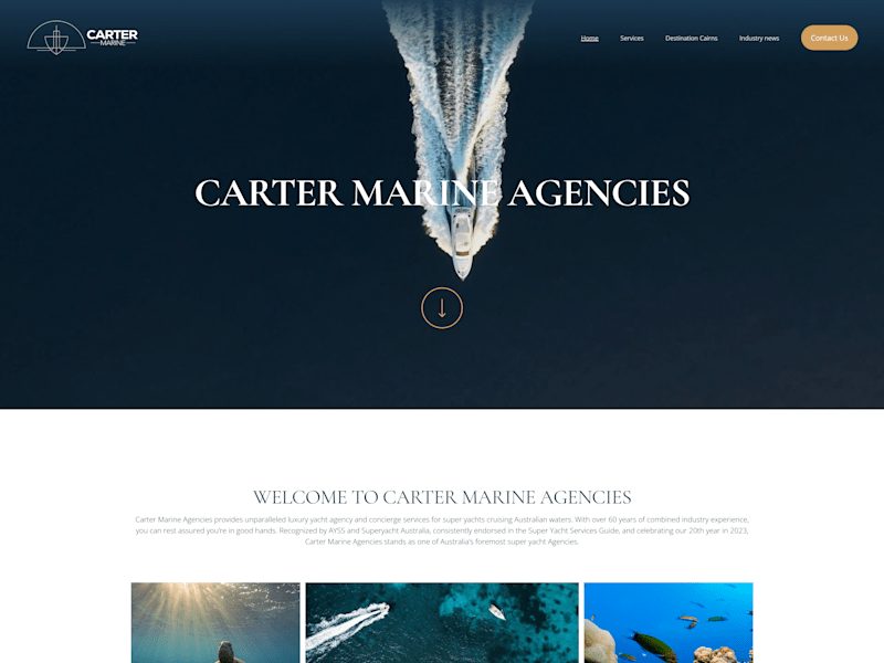 Cover image for Carter Marine Website Redesign