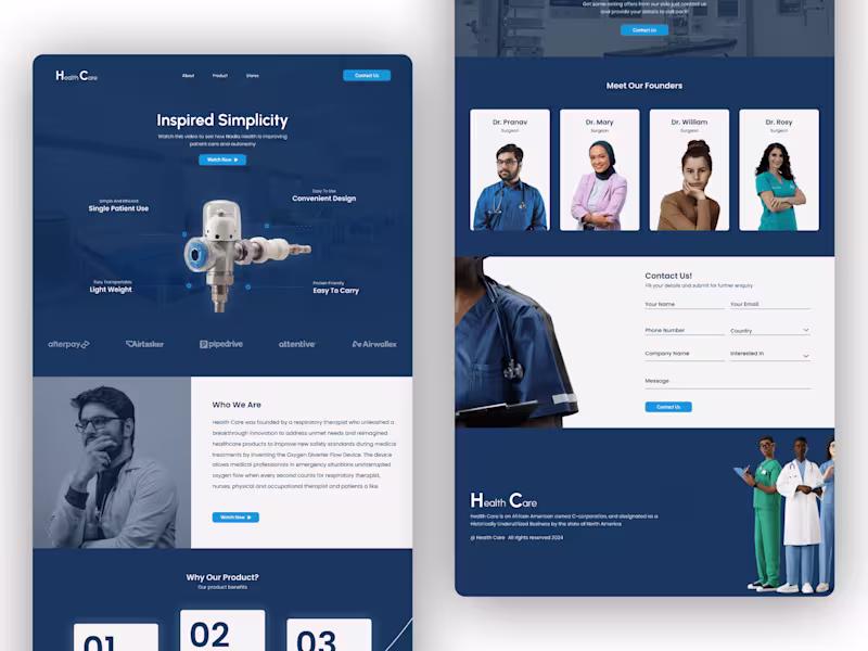 Cover image for Health Care Website