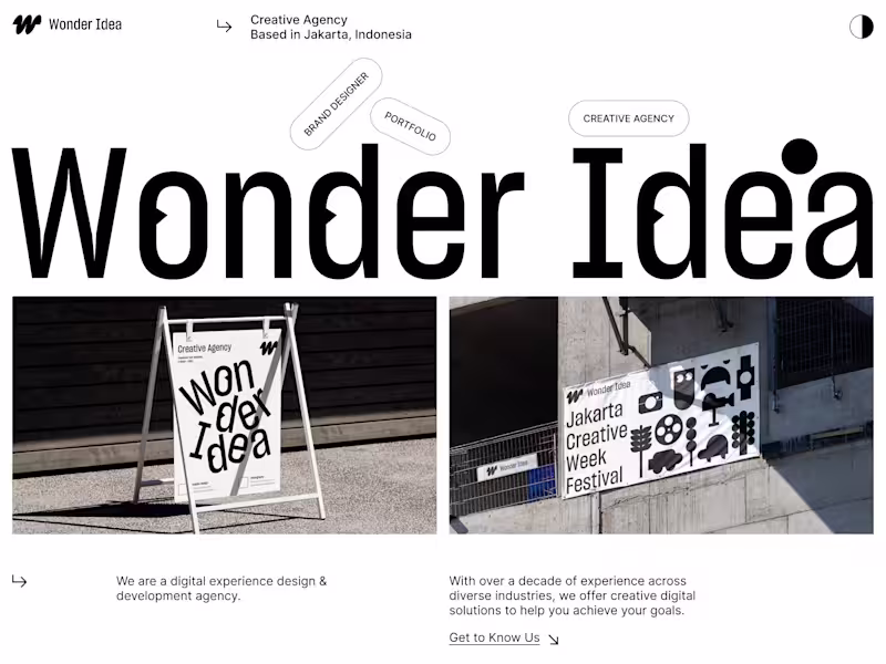 Cover image for Wonder Idea - Creative Agency Landing Page