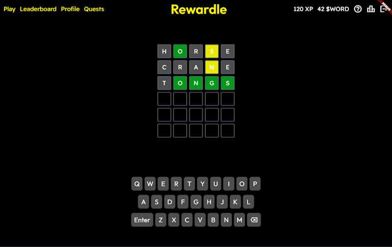 Cover image for Rewardle - A wordle clone that rewards you