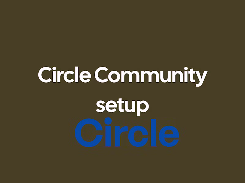 Cover image for Circle community setup