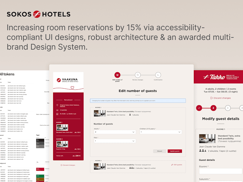 Cover image for Sokos Hotels – Design + Design System? Research + Accessibility