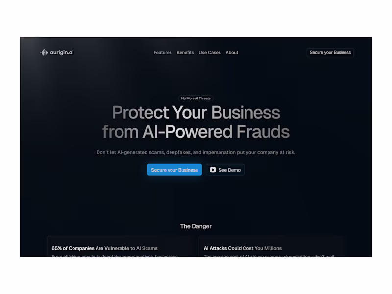 Cover image for Aurigin Hero Section Redesign