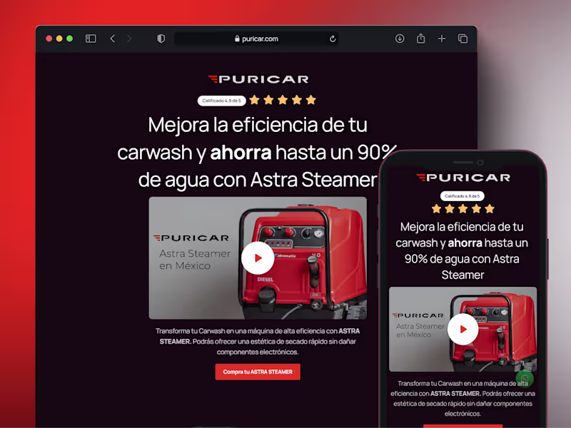 Cover image for Rebranding & Landing Page Development for Puricar