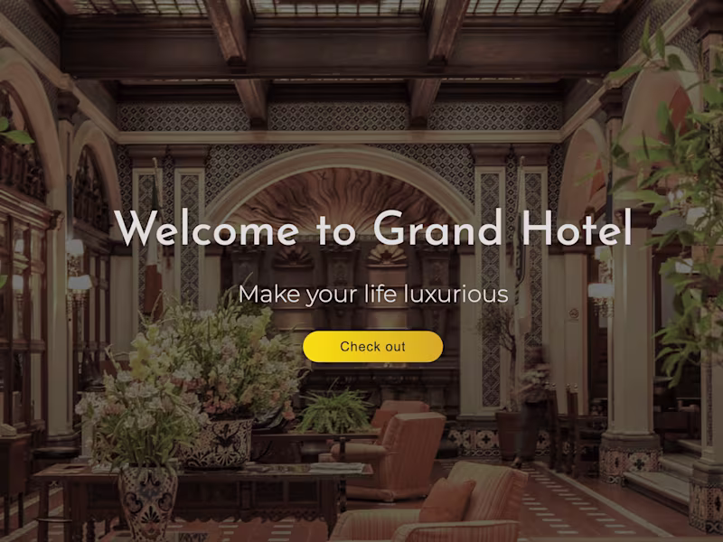 Cover image for Web Landing for Grand Hotel 