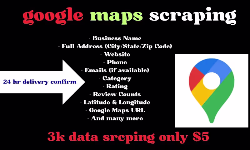 Cover image for  targeted google map data scraping and lead generation	 