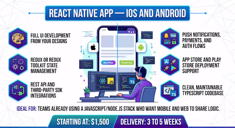 Cover image for React Native App iOS and Android