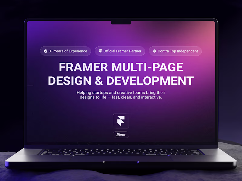 Cover image for Framer • Multi-Page Design & Development