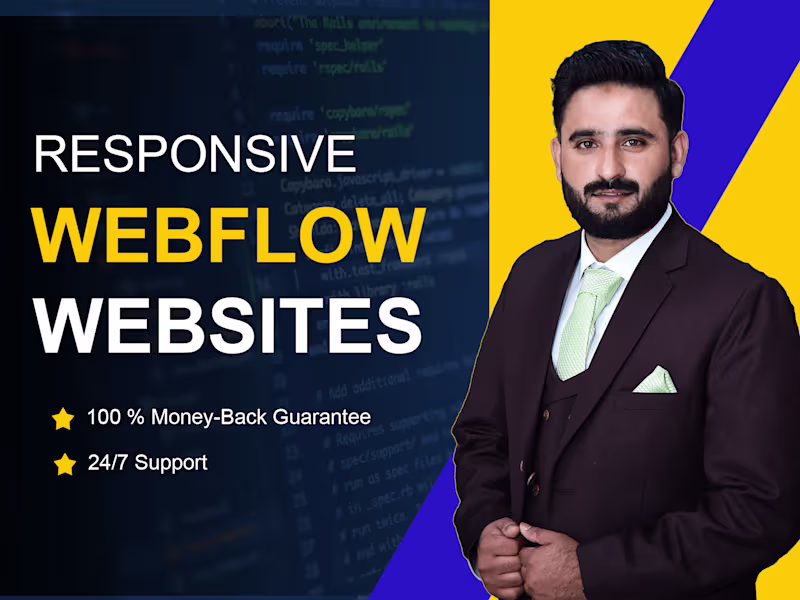 Cover image for I will develop your Webflow website or landing page design
