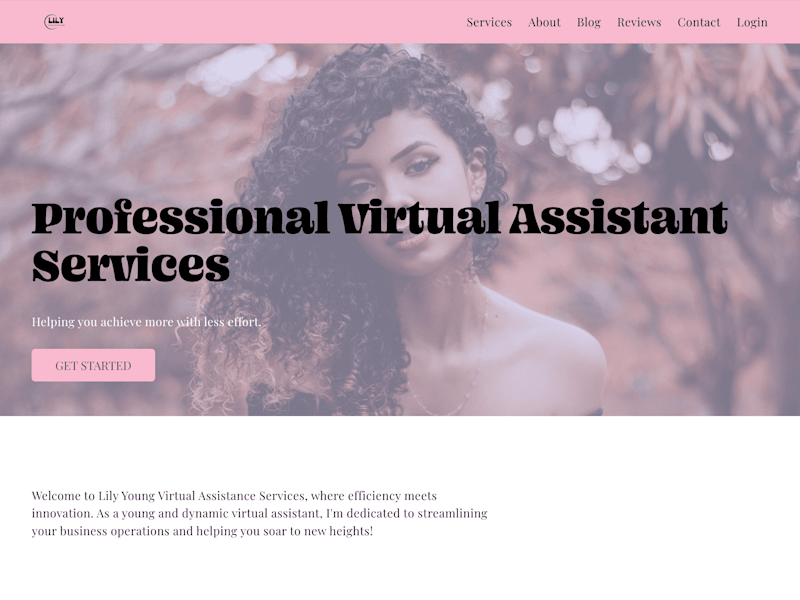Cover image for Lily Young Virtual Assistant Website