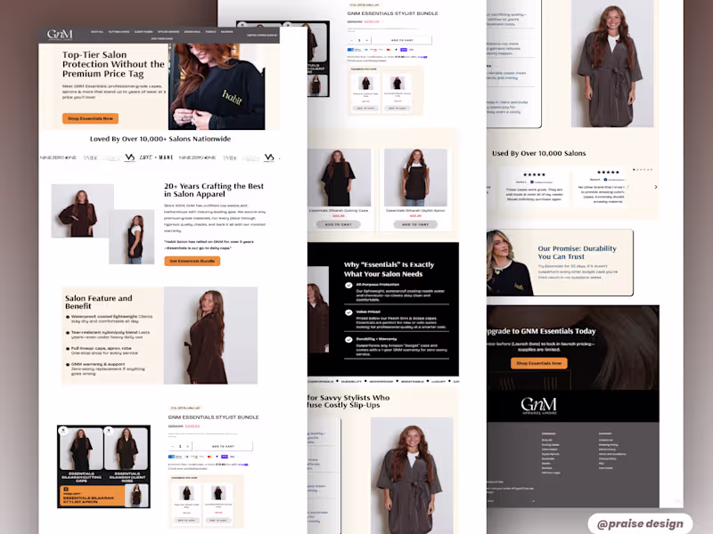 Cover image for Salom landing page designed on figma and built on replo.