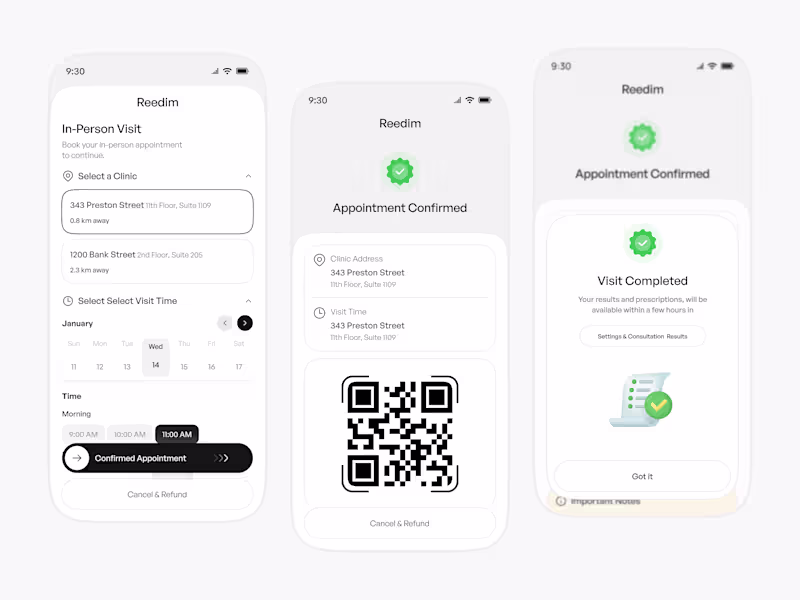 Cover image for Medical Appointment Booking App UI/UX Design