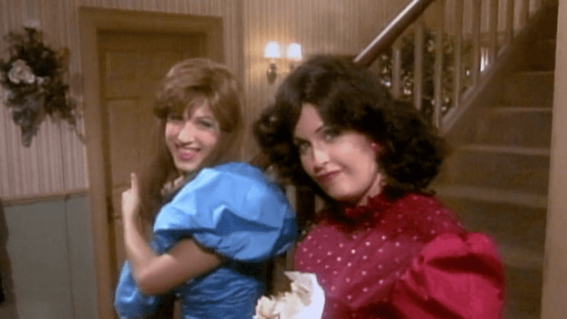 Cover image for Which episode showed Rachel and Monica's prom video?