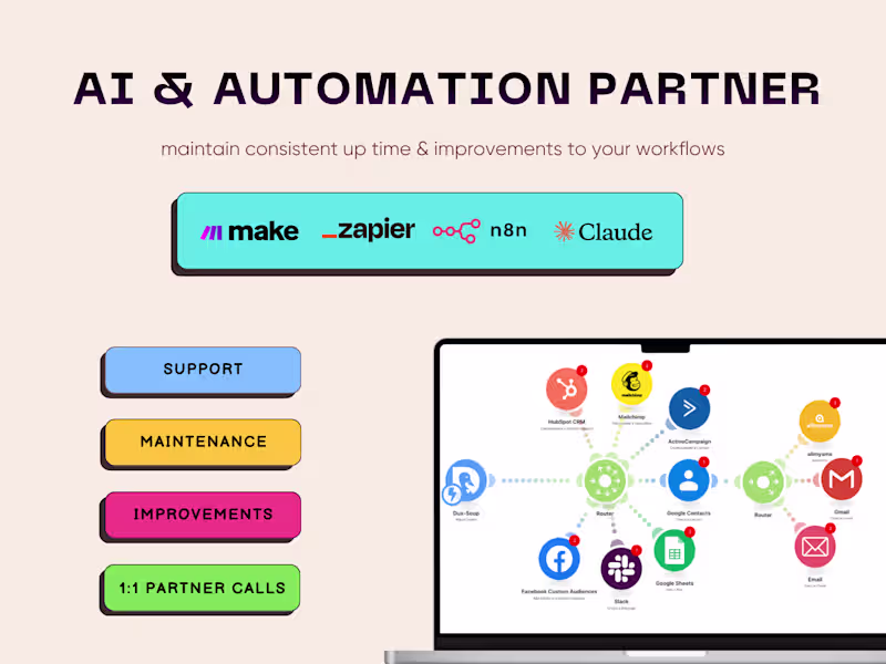 Cover image for Automation Partner Retainer (Maintenance, Monitoring & Support)