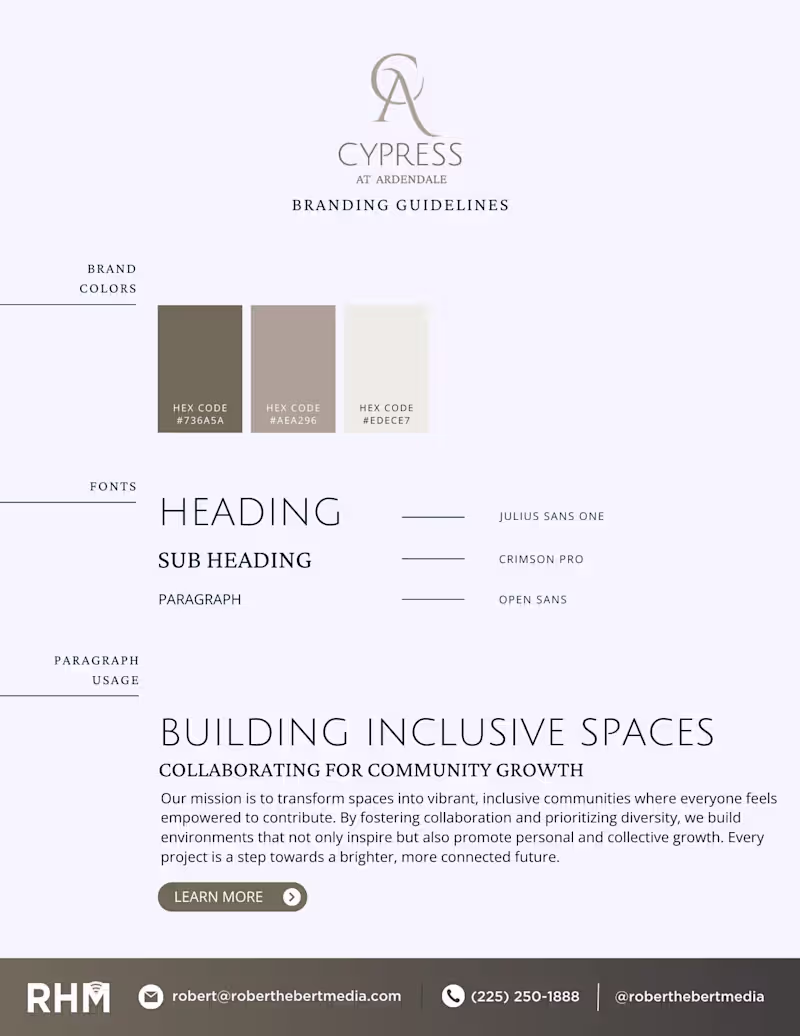Cover image for Cypress at Ardendale Branding & Logo Design Project
