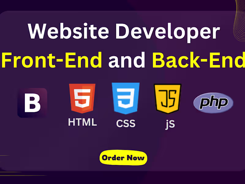 Cover image for I will design and develop website html CSS JavaScript MySQL PHP
