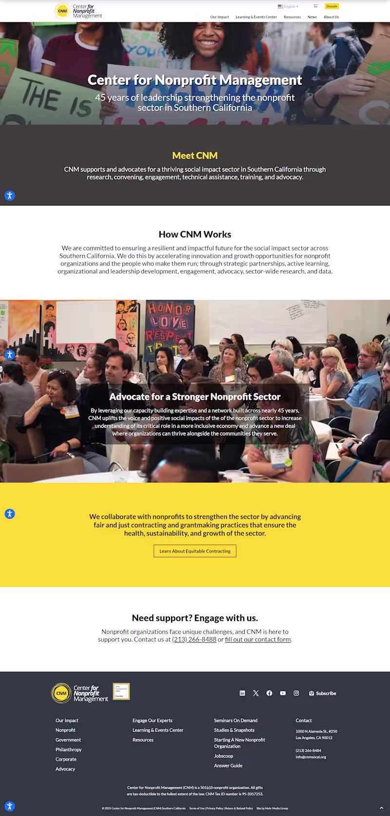 Cover image for I designed and developed the CNM SoCal website to enhance us...