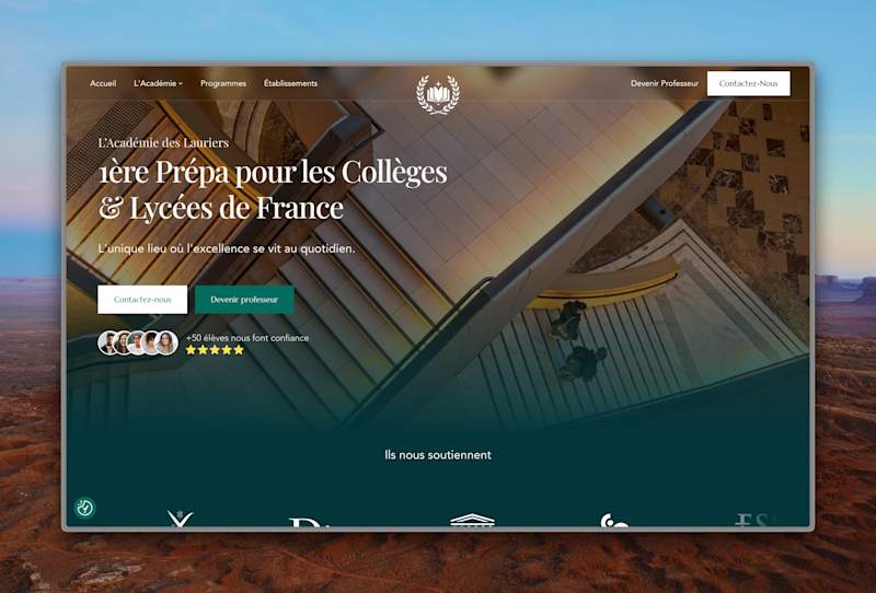 Cover image for Académie des Lauriers ✧ Framer Website