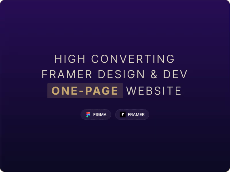 Cover image for High Converting Landing Page (Design + Development)