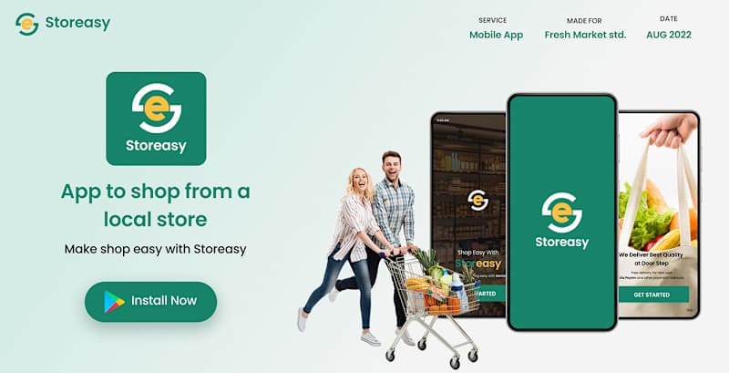 Cover image for Storeasy - Application to shop online from local store on Behan…